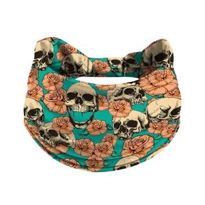 Retro Skull Yoga Headband Boho Bandana Hairband Sporty Boheme Green